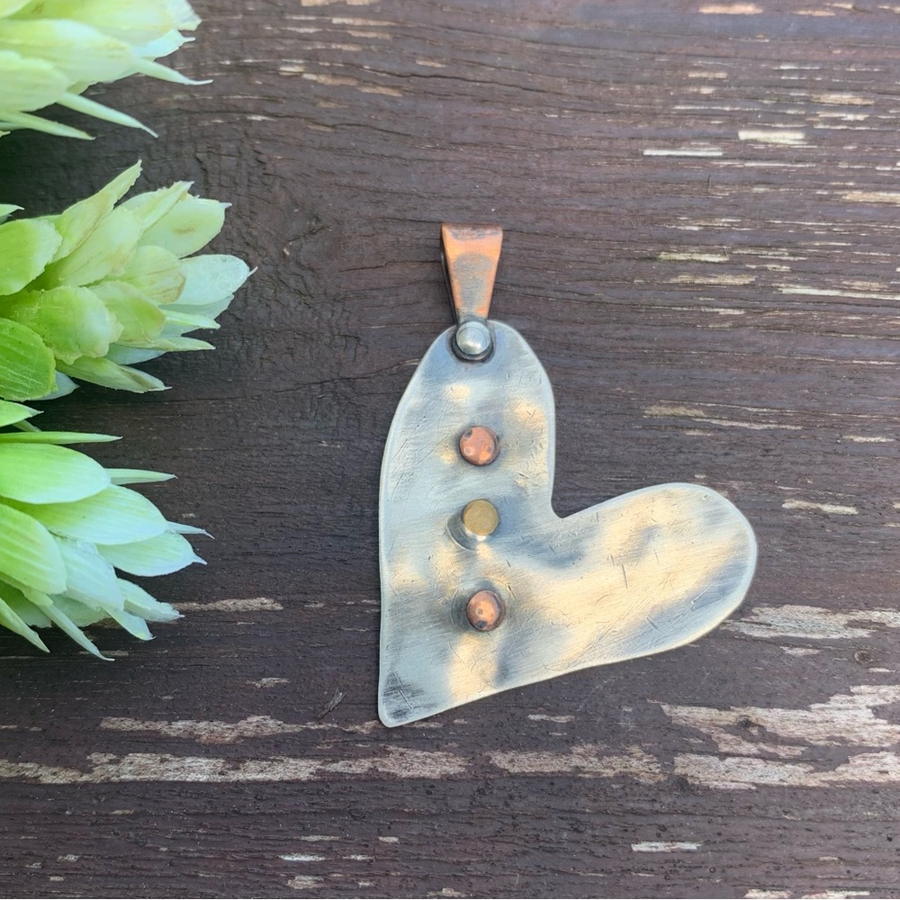 Sterling Heart Spoon Pendant Artsy Sideways